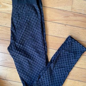 Marc by MarcJacobs skinny dressy black pants with harlequin pattern / size 2